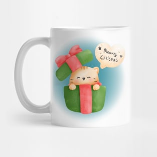 Cute Cat in a Gift Box Mug